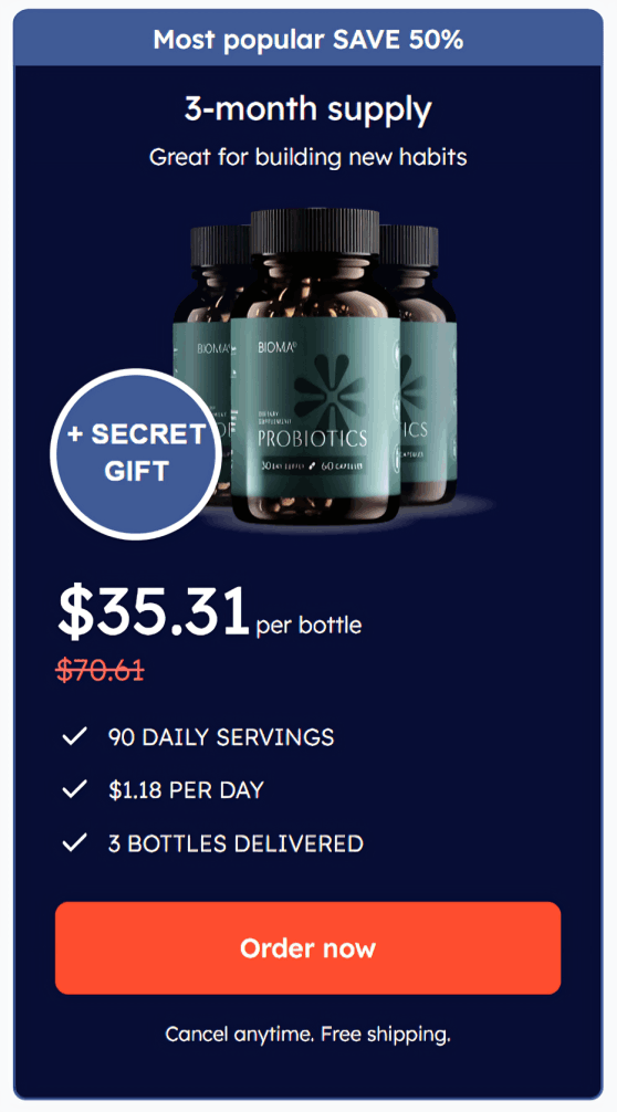 Bioma Probiotics offer package best price